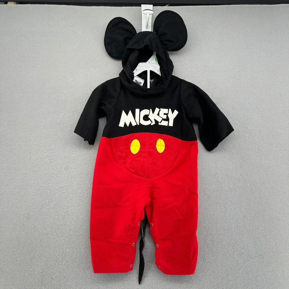 VTG Disney Catalog Mickey Mouse Costume Hooded Halloween 6-12M Made in USA
